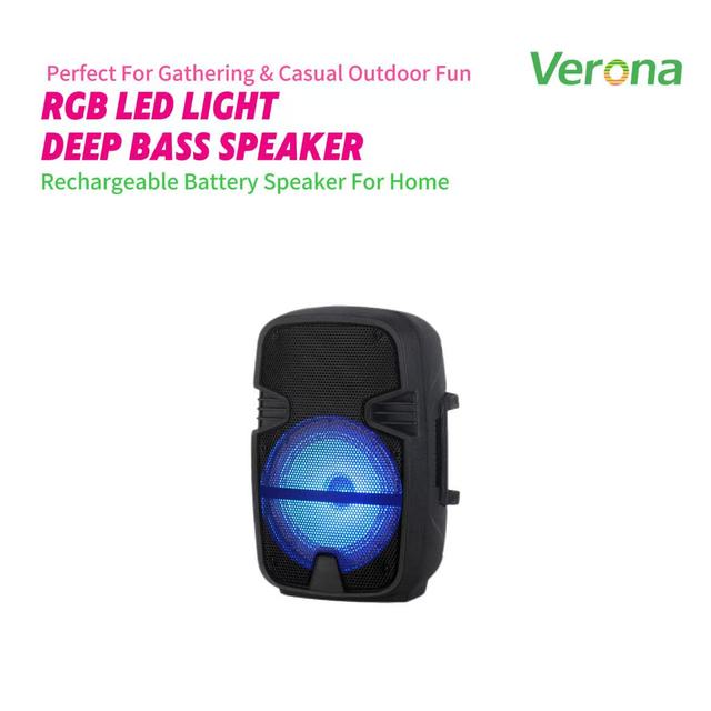 Woofer Speaker Built-in Microphone Remote Control 50-100W Output Outdoor Party Karaoke LED Light Wireless Connectivity Battery