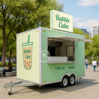 Camion de nourriture multifonction Desserts Bubble Tea Camion de nourriture entièrement équipé Remorque mobile de boulangerie de crème glacée avec cuisine complète