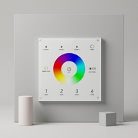 Contrôleur mural tactile T15, 4 zones, RGBW+CCT, télécommande, variateur sans fil RF 2,4 GHz, interrupteur marche/arrêt, signal DMX