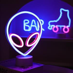LED flor Arco Iris helado paleta neón luz USB batería luminosa niños regalo decoración PVC lámpara cuerpo para tienda ventana vacaciones - Product Image 5