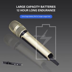 TNH UM-SKM9000 Guter Preis Profession elles Aufladen Karaoke Singing Reverb Adjusted 4 Channel 2.4g Mikrofon - Product Image 3