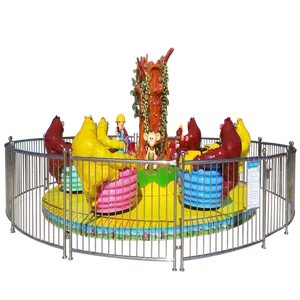 Customized Children Game Machine Playground Amusement Rides 6 Cabin Electric Rotating Coffee Cup Rides