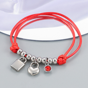 Demandez le catalogue <span class=keywords><strong>U</strong></span> : Bracelets <span class=keywords><strong>de</strong></span> mode en acier inoxydable en forme <span class=keywords><strong>de</strong></span> cœur et <span class=keywords><strong>de</strong></span> clé, bijoux pour filles et femmes, cadeau d'anniversaire - Product Image 2