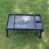 Table de pêche à la carpe pliable Selco OEM noire à pieds réglables pour positions lacustres et fluviales