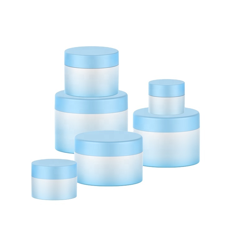 Cream empty round colorful eco-friendly high quality custom cosmetic plastic cosmetic packaging cream jar