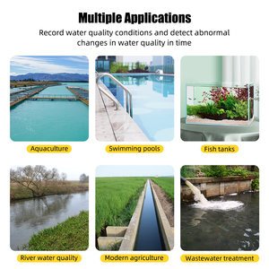 <span class=keywords><strong>Misuratore</strong></span> di <span class=keywords><strong>cloro</strong></span> 7 IN 1/<span class=keywords><strong>pH</strong></span>/TDS/EC/ORP/salinità/TEMP acquacoltura piscina serbatoio di pesce Zigbee Monitor di qualità dell'acqua a energia solare - Product Image 6