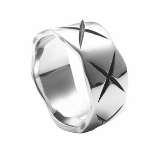 Men's Titanium Steel X <b>Ring</b> Geometric <b>Cross</b> Design Retro Punk Style Jewelry Gift 212004 - Product Image 5