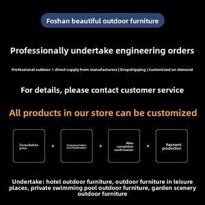 Juego moderno de ocio al aire libre, mesa de té de <span class=keywords><strong>Metal</strong></span> duradera y sombrilla impermeable y resistente al sol para Villa, patio, jardín - Product Image 4