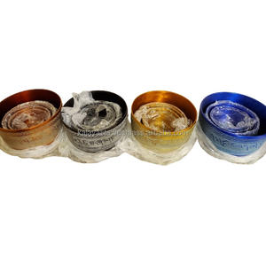 Cuenco de canto tibetano de aluminio para decoración del hogar, cuencos de Canto de Metal blanco hechos a mano con acabado colorido - Product Image 1