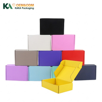 Boîte d'expédition en carton ondulé personnalisée avec logo KAKA, emballage en boîtes kraft, boîte cadeau colorée pour entreprise
