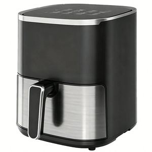 Four électrique moderne, friteuse à air numérique, carrée, en plastique, sans huile, revêtement antiadhésif, avec grille, pour rôtir, 1450W, facile à lire, capacité 5L - Product Image 1