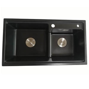 <span class=keywords><strong>Lavello</strong></span> rettangolare in pietra di granito nero con <span class=keywords><strong>lavello</strong></span> in granito composito di alta qualità - Product Image 2