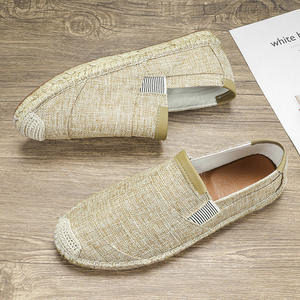 Alpargatas de lino informales sin cordones para hombre de moda de verano al por mayor <span class=keywords><strong>sandalias</strong></span> de <span class=keywords><strong>pescador</strong></span> de lona ligeras y transpirables planas primavera invierno - Product Image 3