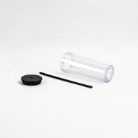 Gobelet isotherme transparent en acrylique à double paroi de 24 oz, style boule à neige, avec trou au fond, pour boissons chaudes et froides, idéal pour la rentrée scolaire des enfants