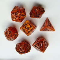 Dés de Dés Polyédriques en Acrylique Sculptés Écologiques Personnalisés D20 Dés Donjons Dragons 1 Pièce