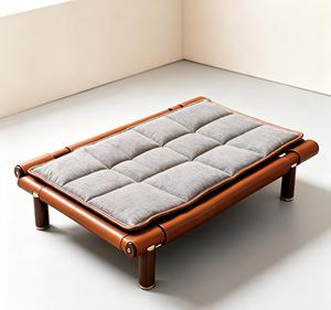 Orthopedic Raised <b>Dog</b> <b>Bed</b> with Wood Legs Custom Waterproof Leather Pet <b>Bed</b> Washable Non Slip for All Sizes - Product Image 1
