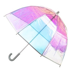 China Factory Wholesale Custom Promo <b>Windproof</b> Logo Transparent Korean Women's Big Straight <b>Umbrella</b> Fiberglass Frame Rain - Product Image 3