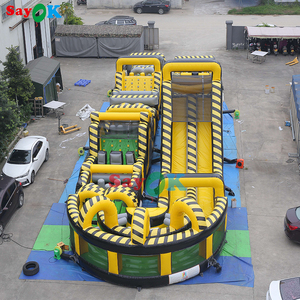 Ngoài trời các chướng ngại vật Bouncer lâu đài đường cong bounc Inflatable các chướng ngại vật Jumper sân chơi Inflatable các chướng ngại vật - Product Image 6