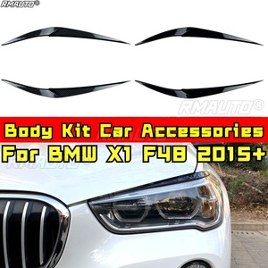 Décorations de phares de voiture, yeux de phare, sourcils de phare, garnitures de phare pour BMW X1 F48 2015+, accessoires de voiture - Product Image 1