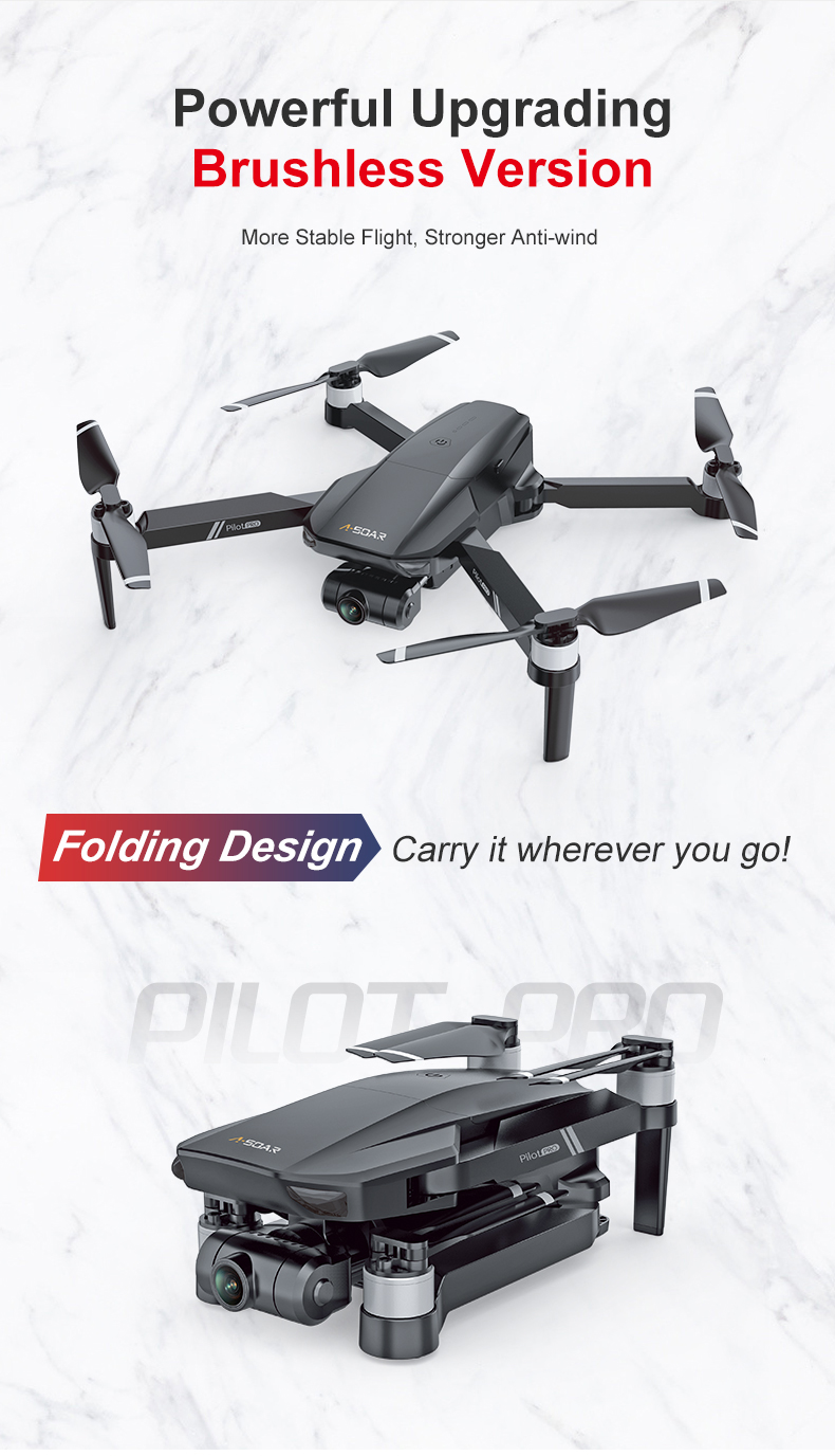 JJRC X19 Drone, Powerful Upgrading Brushless Version More Stable Flight, Stronger Anti-wind Fold