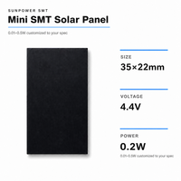Prototypage rapide de panneaux solaires SMT pour extérieur, 0,2W-5W, 3V-18V, cellule SunPower pour collier de chien, conteneur, traceur GPS de marchandises