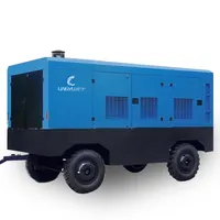 Mobil hareketli ekipmanları hava kompresörü ile şasi tekerlekleri sessiz sessiz hava kompresörü