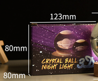 Lampe de nuit moderne en cristal lumineux avec design d'astronaute 3D LED, système solaire, pour la décoration de la maison et de la chambre à coucher, alimentation rechargeable