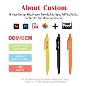 Wholesale School Students Plastic Ballpoint Pen Promotional Advertising Multi Color Pen With Logo - Product Image 3