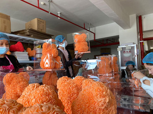 DREA 25CM Decorazione per Matrimoni e Feste, <span class=keywords><strong>Regalo</strong></span> di San Valentino per <span class=keywords><strong>Fidanzata</strong></span>, <span class=keywords><strong>Anniversario</strong></span>, Composizione Floreale in Schiuma con Orsacchiotto in Scatola - Product Image 6