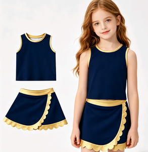 Ropa Deportiva Casual Personalizada con Estampado para Jugar Tenis, Camiseta para Niñas, Chaleco, Falda con Borde Festoneado, Pantalones Cortos, Skorts Transpirables - Product Image 1