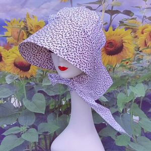 Sombrero de Pescador con Estampado Floral, Plegable, de Ala Ancha, Protección Solar, Cubre Cuello, Transpirable, para Adultos, para Actividades al Aire Libre - Product Image 3