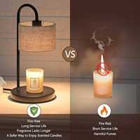 Lampe chauffe-bougie électrique vintage élégante en métal, diffuseur d'arômes, chauffe-cire, lumière parfumée personnalisable pour l'intérieur