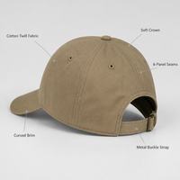 Topi Pendek Jepang Korea dengan Pita Katun Twill Murni - Cocok untuk Pakaian Kasual Pria Wanita, Topi Olahraga untuk Semua Musim