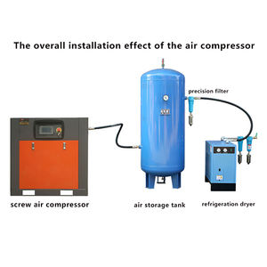 Compressor de Ar Industrial Silencioso 2026 em Promoção: Novo, 7.5kW (10HP), 8/16 Bar, Bomba Rotativa Refrigerada a Ar, Incluindo Motor - Product Image 4
