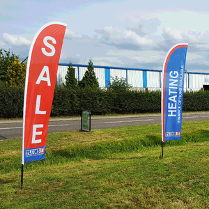 Guarda ora apri benvenuto rosso giallo pubblicità bandiera piuma bandiera promozione vento - Product Image 2