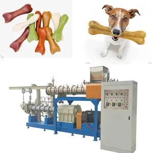 Lanche de animais para cachorros linha de produção de mastigar cães e gatos que fazem extrusores de alimentos