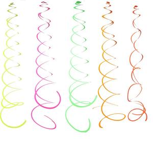 PVC Spiral Hanging Decoration Wall Dangling Birthday Wedding Party & Christmas Decorations Circle <b>Pull</b> Flower Design - Product Image 3