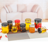 Bocaux en verre rond en vrac pour le stockage des aliments, bocaux de 6 oz, 8 oz, 10 oz pour la confiture, le miel, les cornichons, la mayonnaise avec couvercle métallique séparé