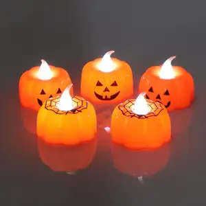 Free sample Wholesale Halloween Pumpkin Lanterns Halloween Decorations Led Electronic Candle For Halloween Holiday Party Home