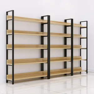 2021 new design modern Multi-layer optional display racks vertical wall industrial luxury office bookshelf With baffle