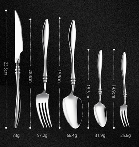 Ensemble de couverts de luxe en acier inoxydable 304 forgé de style français, couteau à steak, fourchette, cuillère dorée pour hôtel et mariage - Product Image 2