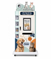 Distributeur automatique de gravure de plaques d'identification pour animaux de compagnie 24h/24 et 7j/7, kiosque extérieur commercial à laser pour plaques d'identification d'animaux, résistant aux intempéries