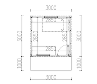 DXH Maison préfabriquée en conteneur à plat de 10 pieds personnalisée pour les sans-abri, abri d'urgence, réfugiés, mini-maison en Afrique, Palestine, Gaza