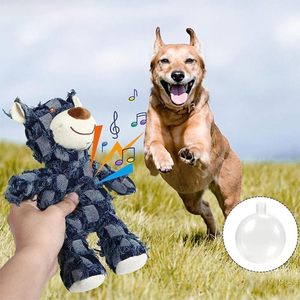Juguetes para Perros Modernos, Ecológicos y Duraderos, Resistentes a Mordeduras Fuertes, Juguetes de Peluche Rellenos de Mezclilla y Algodón con Sonido para Cachorros - Product Image 4