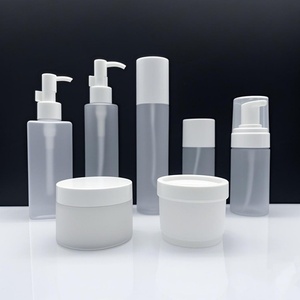 Bocaux en plastique givrés de luxe avec couvercle, 50g, pour emballage cosmétique, huile capillaire, ouverture large 67mm, contenants de 30ml à 500ml - Product Image 1