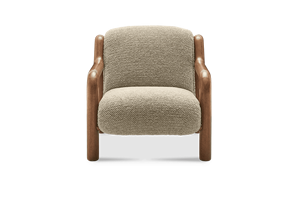 Moderna e Confortevole Poltrona Lounge in Tessuto Morbido con Struttura in Legno Massiccio, Sedia Relax <span class=keywords><strong>da</strong></span> Soggiorno - Product Image 5