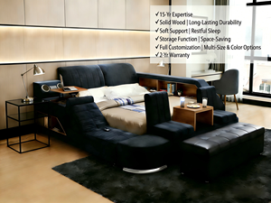 <span class=keywords><strong>Lit</strong></span> intelligent avec cadre king size, <span class=keywords><strong>lit</strong></span> queen size <span class=keywords><strong>en</strong></span> vente, <span class=keywords><strong>lit</strong></span> de chambre à coucher avec massage et rangement, <span class=keywords><strong>lit</strong></span> intelligent multifonctionnel moderne <span class=keywords><strong>en</strong></span> cuir de luxe - Product Image 3