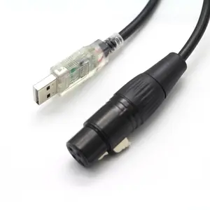 Ftdi Oem Rs485 & 422 RS232 Usb A erkek Uart seri Xlr 3pin erkek ses konsolu için Xlr adaptör kablosu için dijital ses