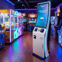 FUNOVA Borne de Recharge Sans Espèces et Distributeur de Cartes de Jeu 32 Pouces pour Parcs d'Attractions et Centres de Divertissement Familial (FEC)