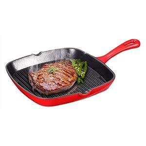 European Metalac Enamel Coating 28cm Cast Iron Griddle <strong>Grill</strong> <strong>Pan</strong> Cookware - Product Image 6